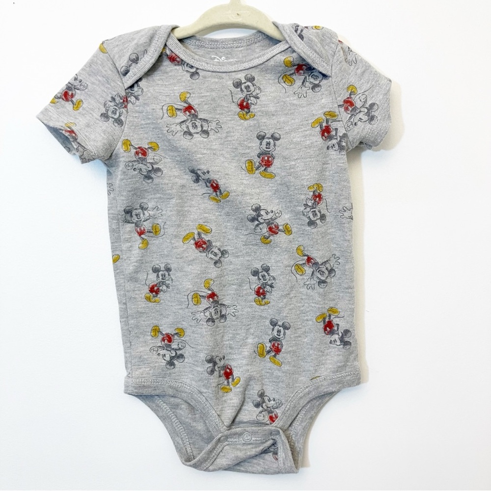 Gray Mickey Mouse Kids One Piece 18m